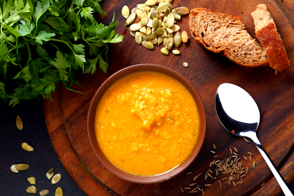 Curried Pumpkin Lentil Soup